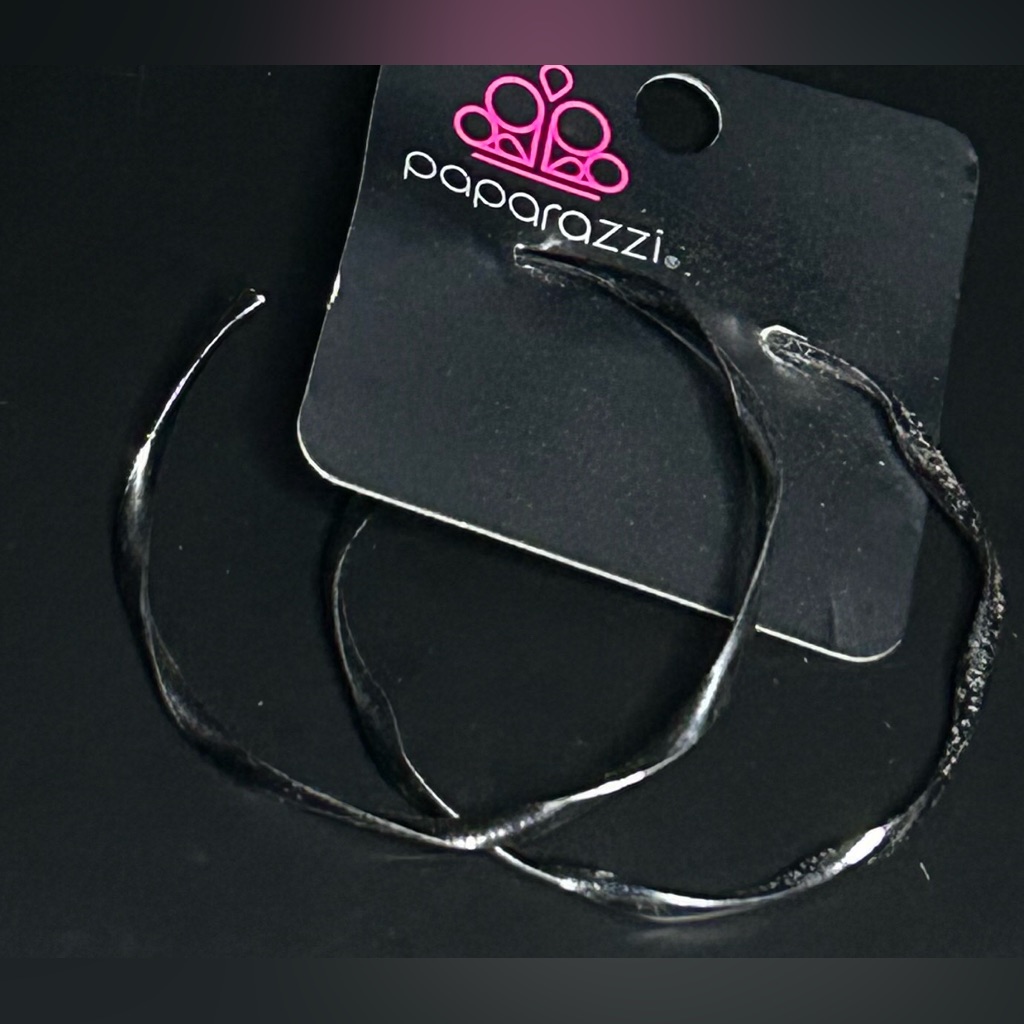 Paparazzi Twisted Silver Hoop Earrings